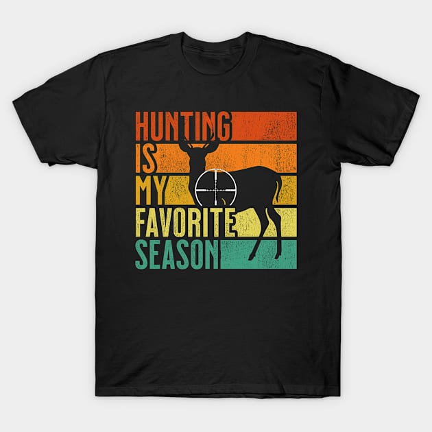 Distressed Vintage Hunting Is My Favorite Season Gift T-Shirt by grendelfly73